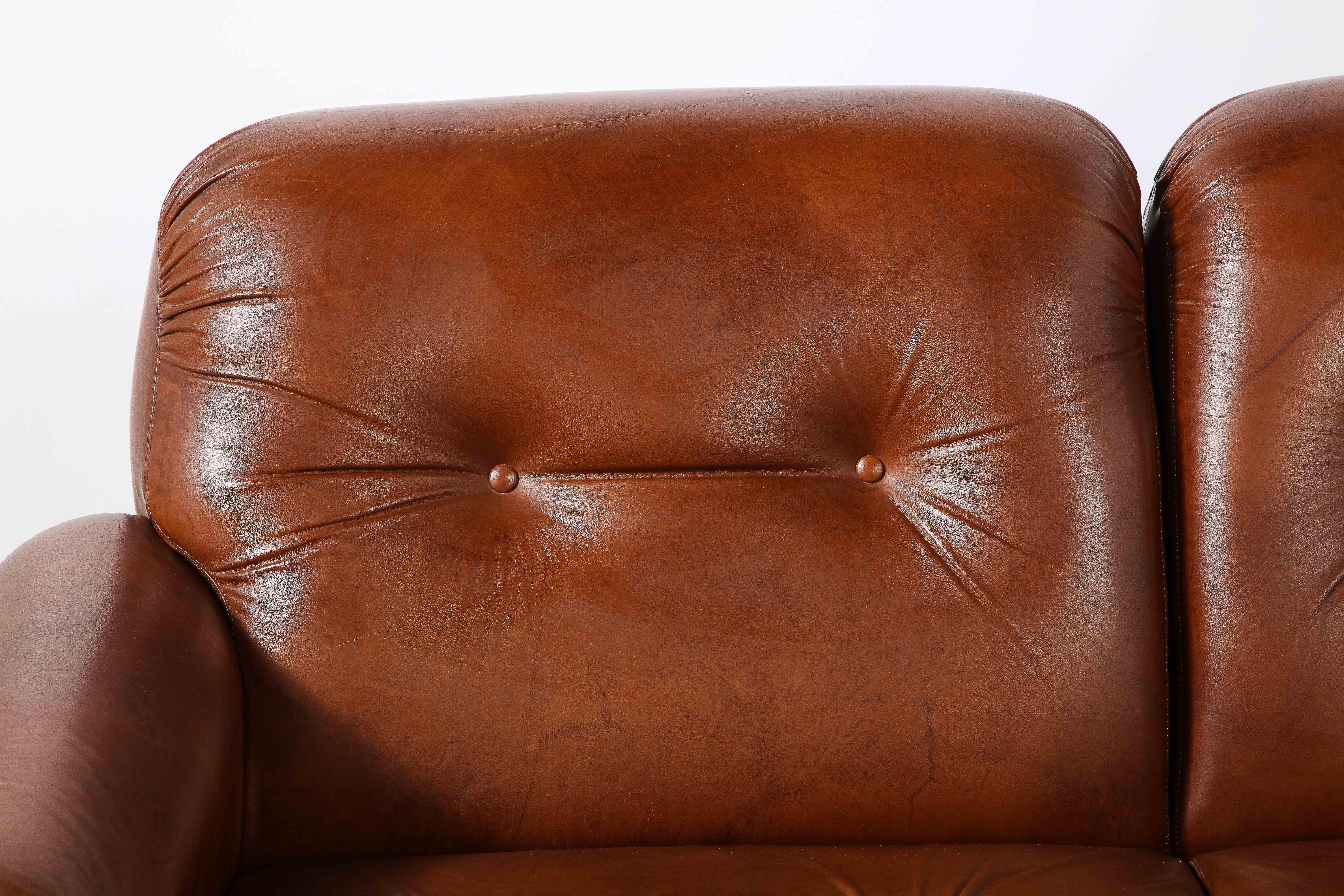 Adriano Piazzessi Attributed Italian 1970's Tufted Sofa In Good Condition In New York, NY
