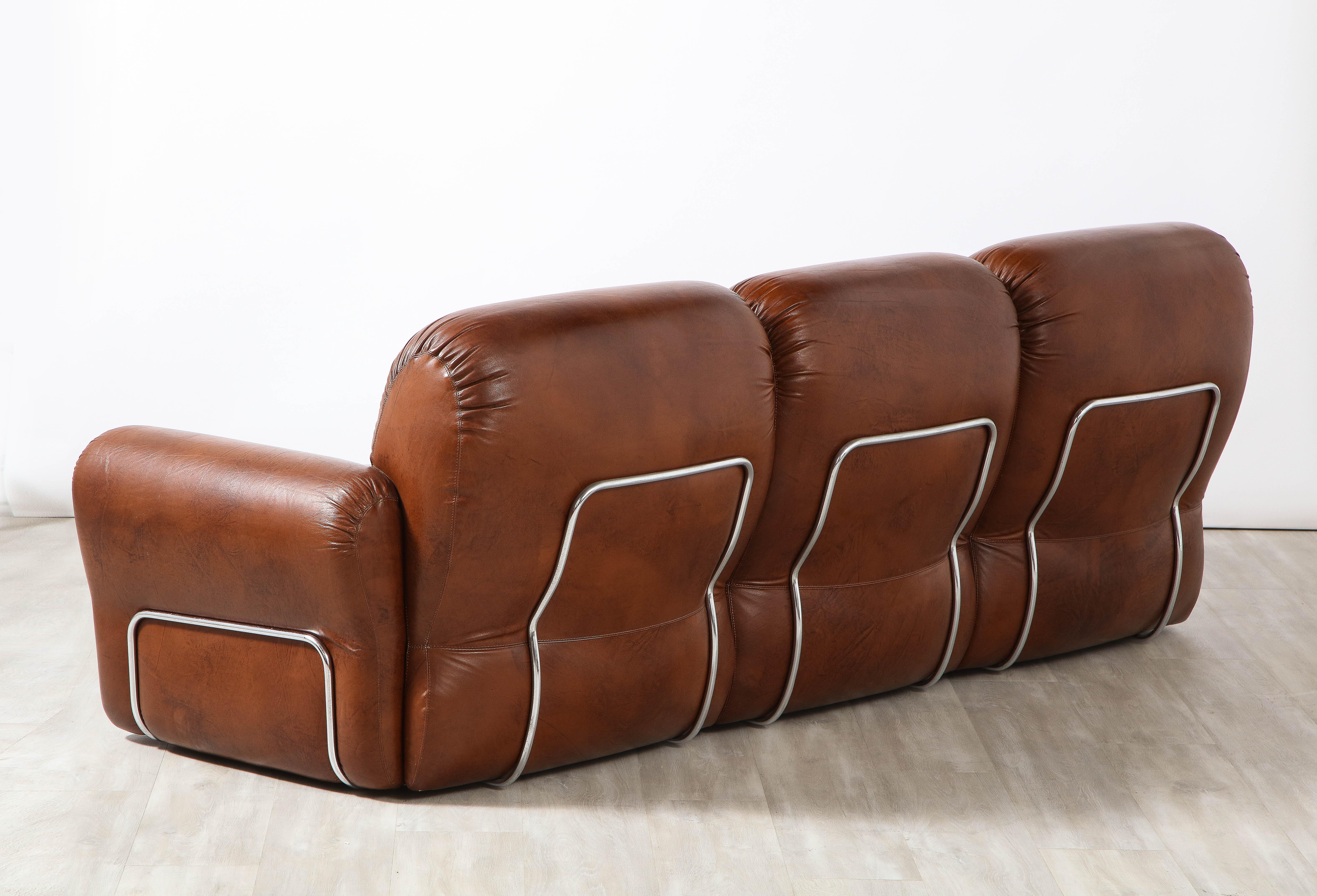 Adriano Piazzessi Attributed Italian 1970's Tufted Sofa For Sale 1