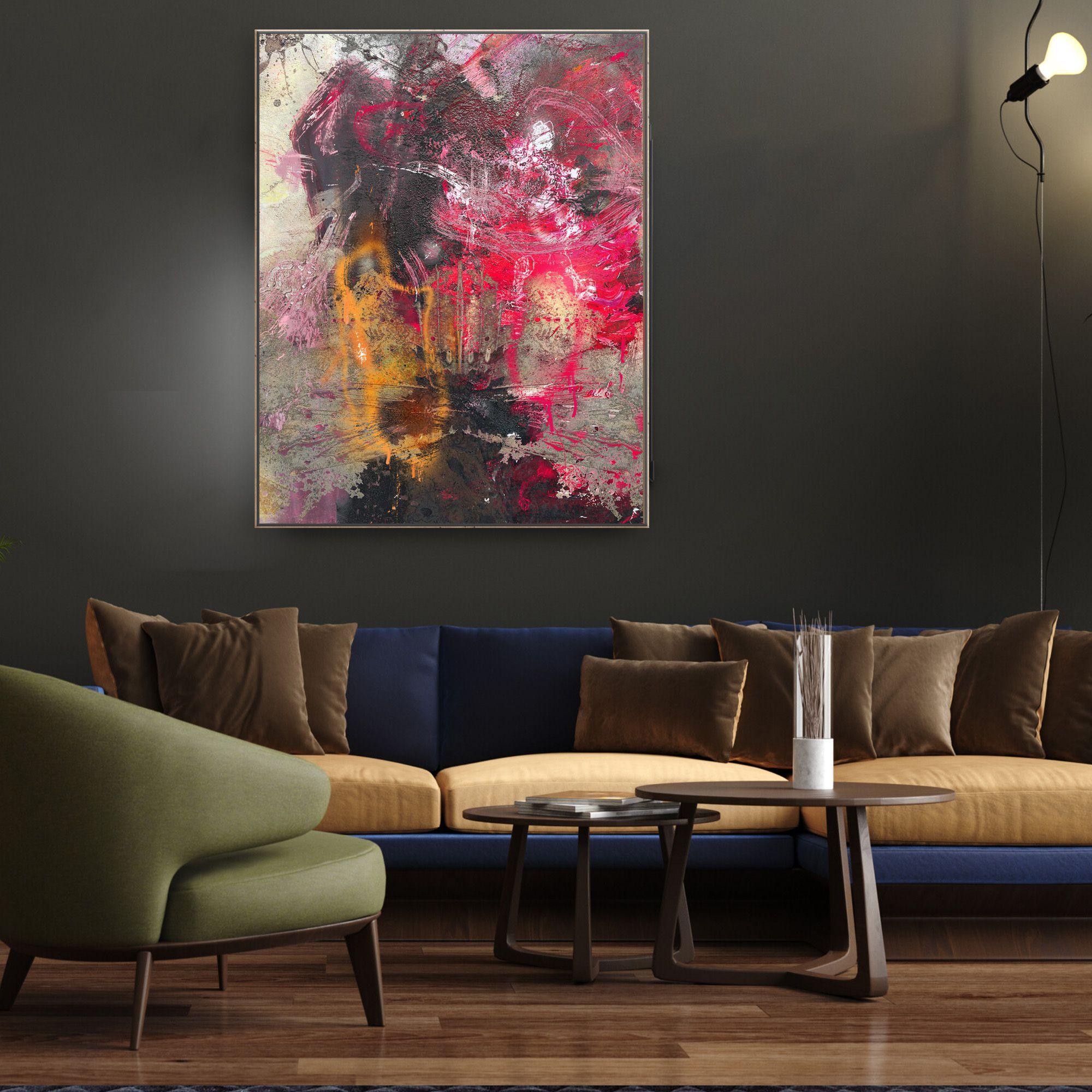 Allegro, Pittura, Olio su tela - Painting Astratto di Adriano Ribeiro