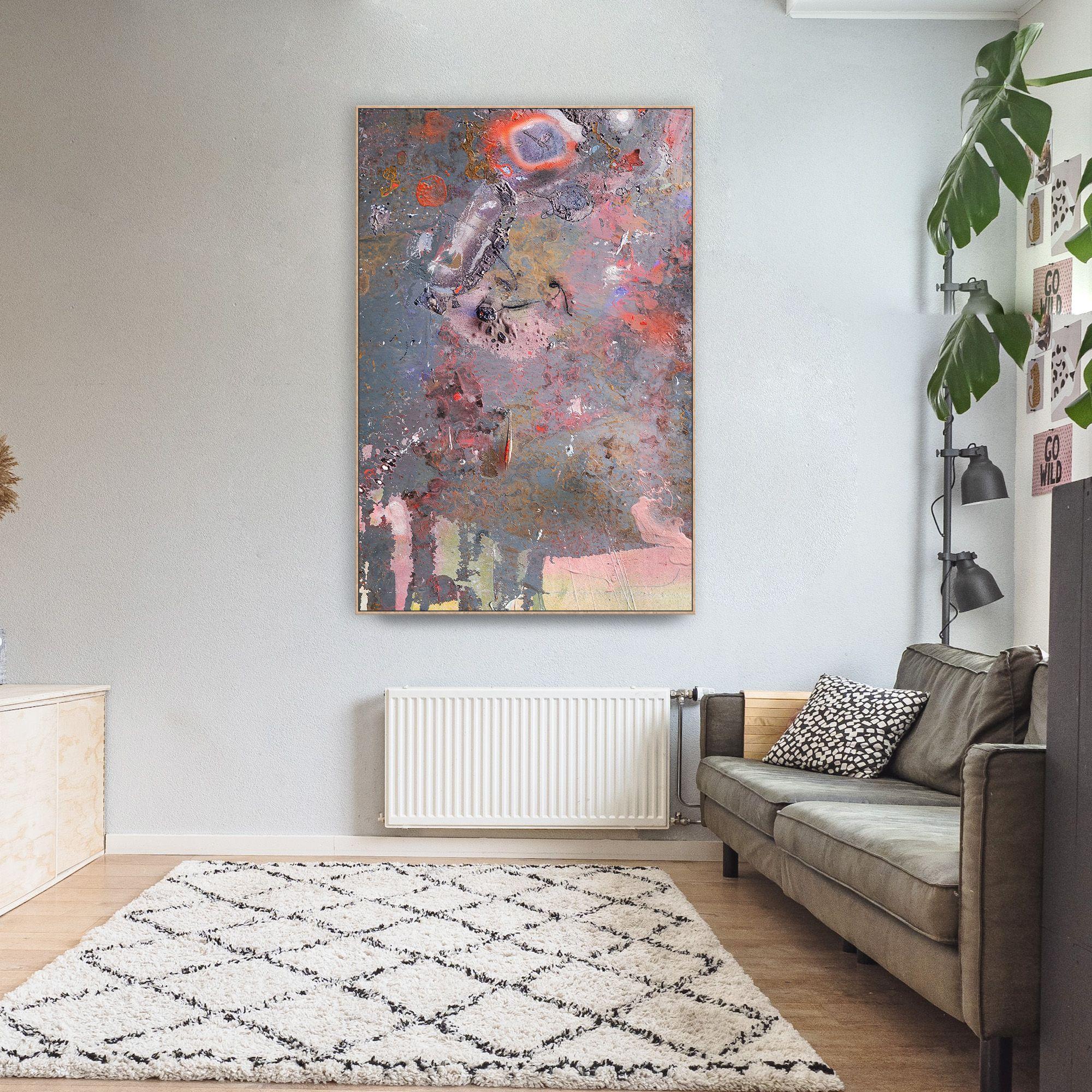 Mondo, Pittura, Olio su tela - Painting di Adriano Ribeiro