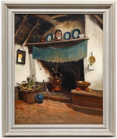 Adrianus Johannes Zwart (1903-1981) - Oil, Interior Lage Mierde