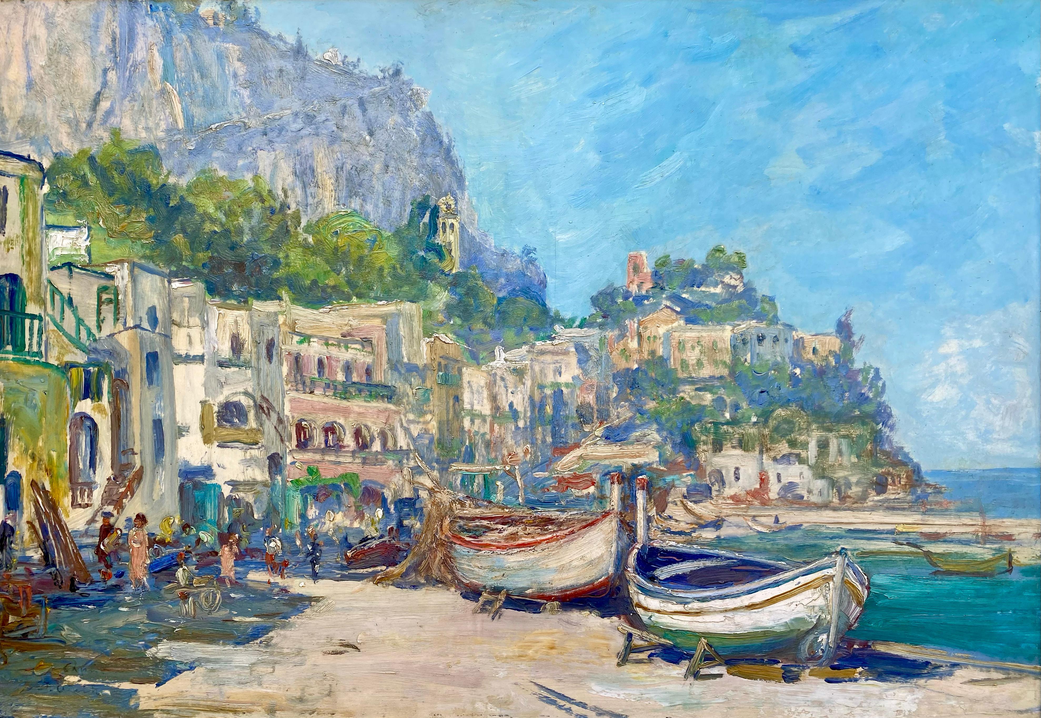 'View of Capri' by Adrianus Zwart  ( 1903 – 1981 ) Dutch Painter For Sale 1