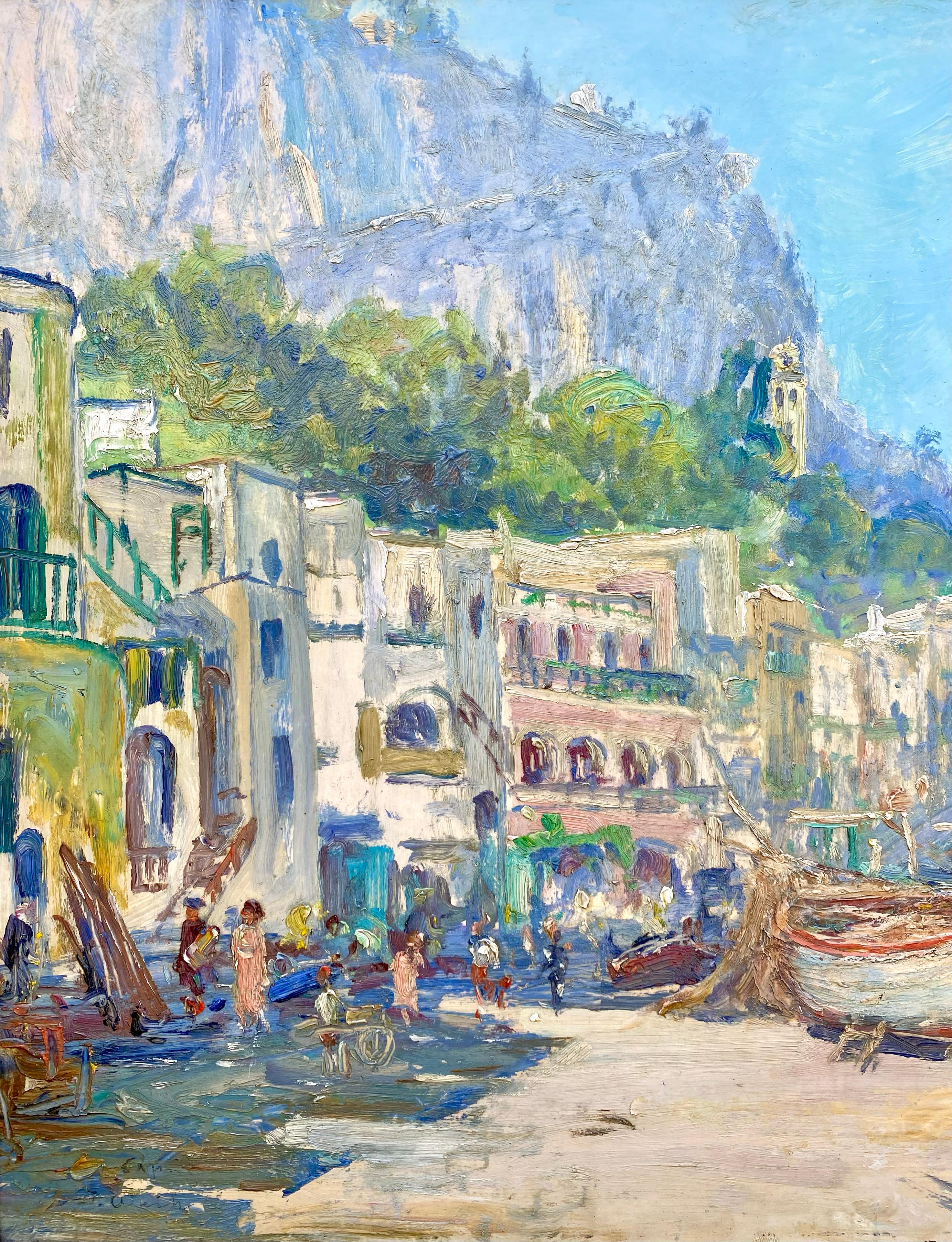 'View of Capri' by Adrianus Zwart  ( 1903 – 1981 ) Dutch Painter For Sale 3