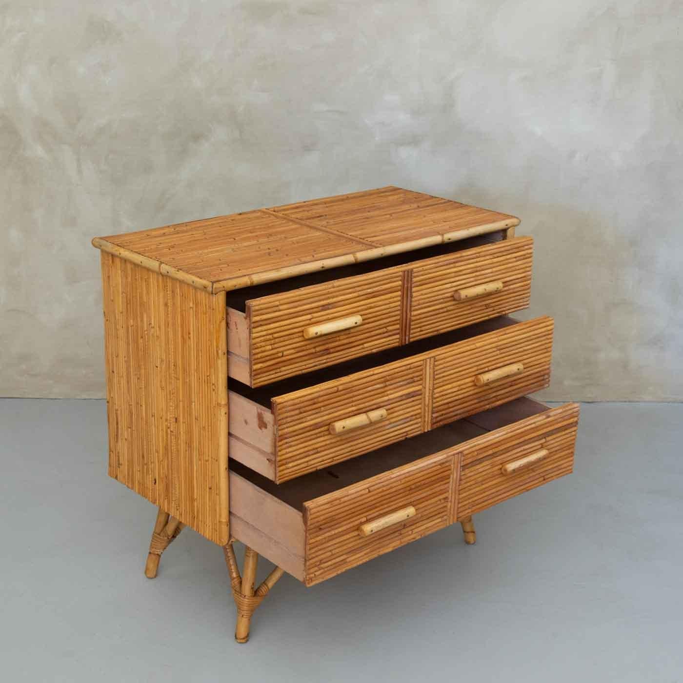 Adrien Audoux and Frida Minet Bamboo Dresser In Good Condition In Los Angeles, CA