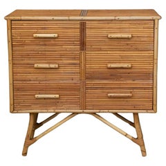 Vintage Adrien Audoux and Frida Minet Bamboo Dresser