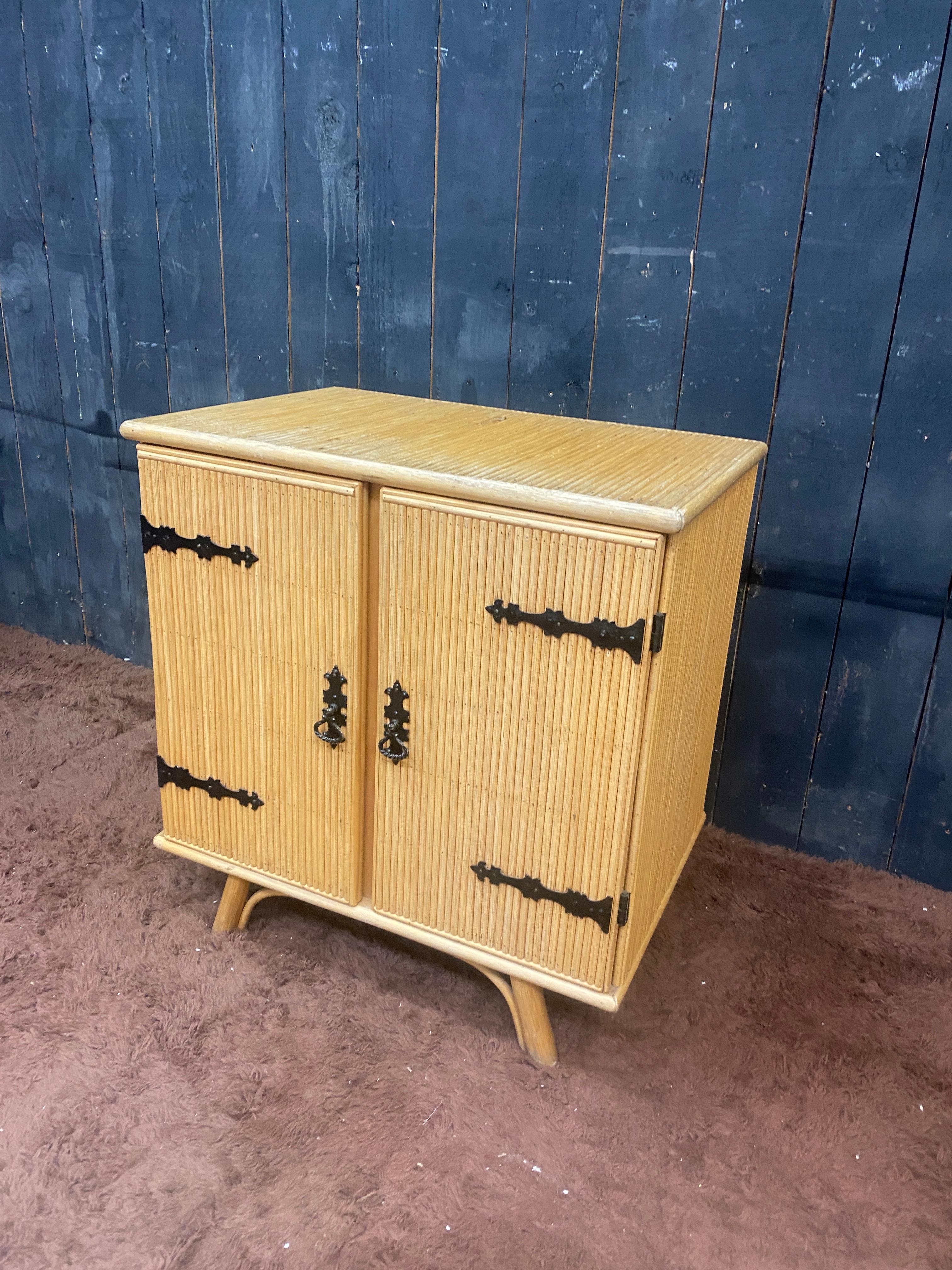 Adrien Audoux And Frida Minet Bamboo Sideboard, Circa 1960/1970 For Sale 8
