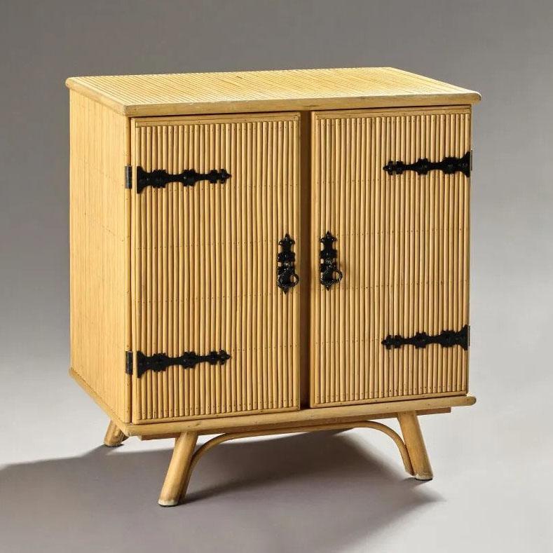 Adrien Audoux And Frida Minet Bamboo Sideboard, Circa 1960/1970 In Good Condition For Sale In Saint-Ouen, FR