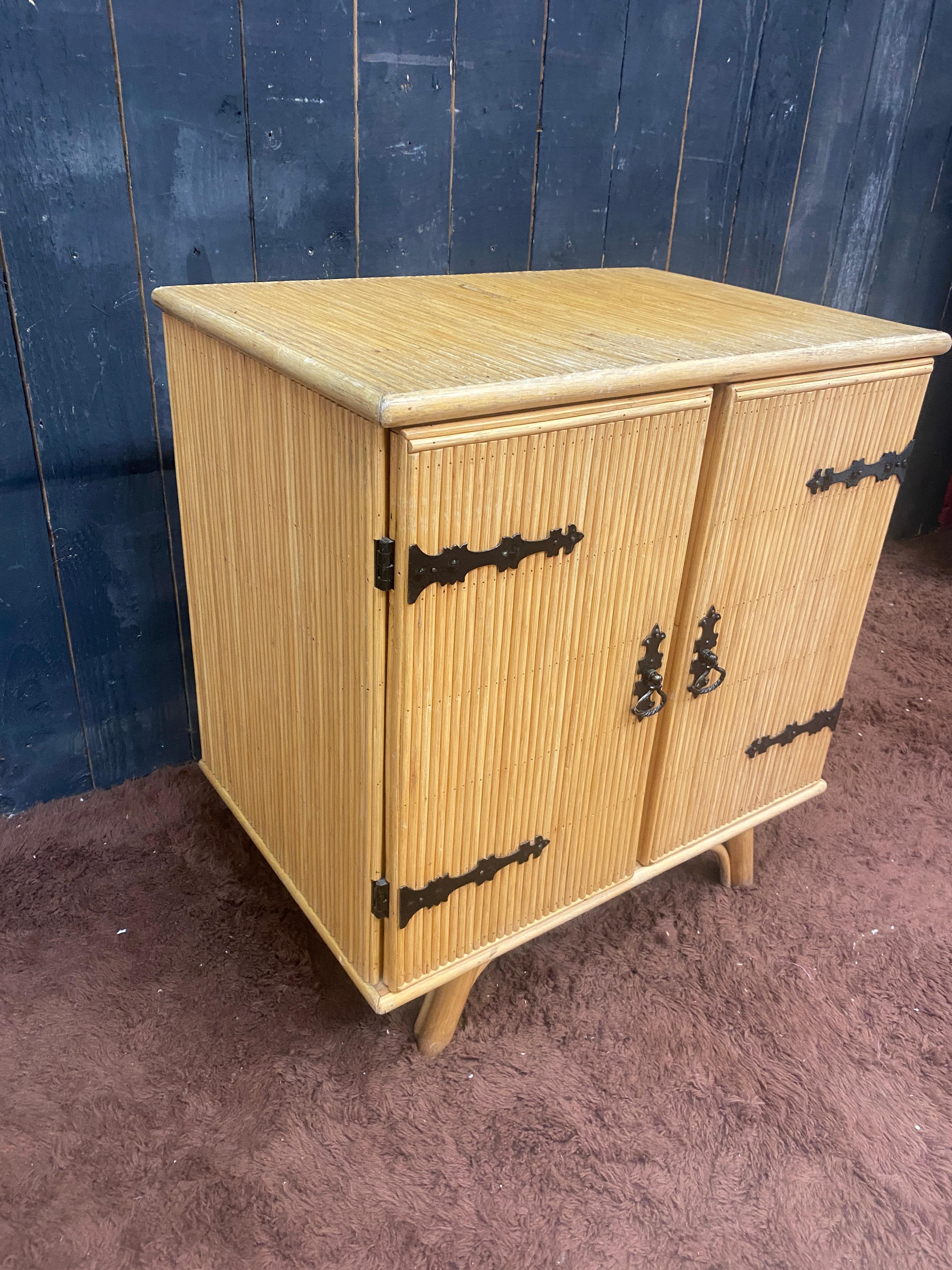 Adrien Audoux And Frida Minet Bamboo Sideboard, Circa 1960/1970 For Sale 1