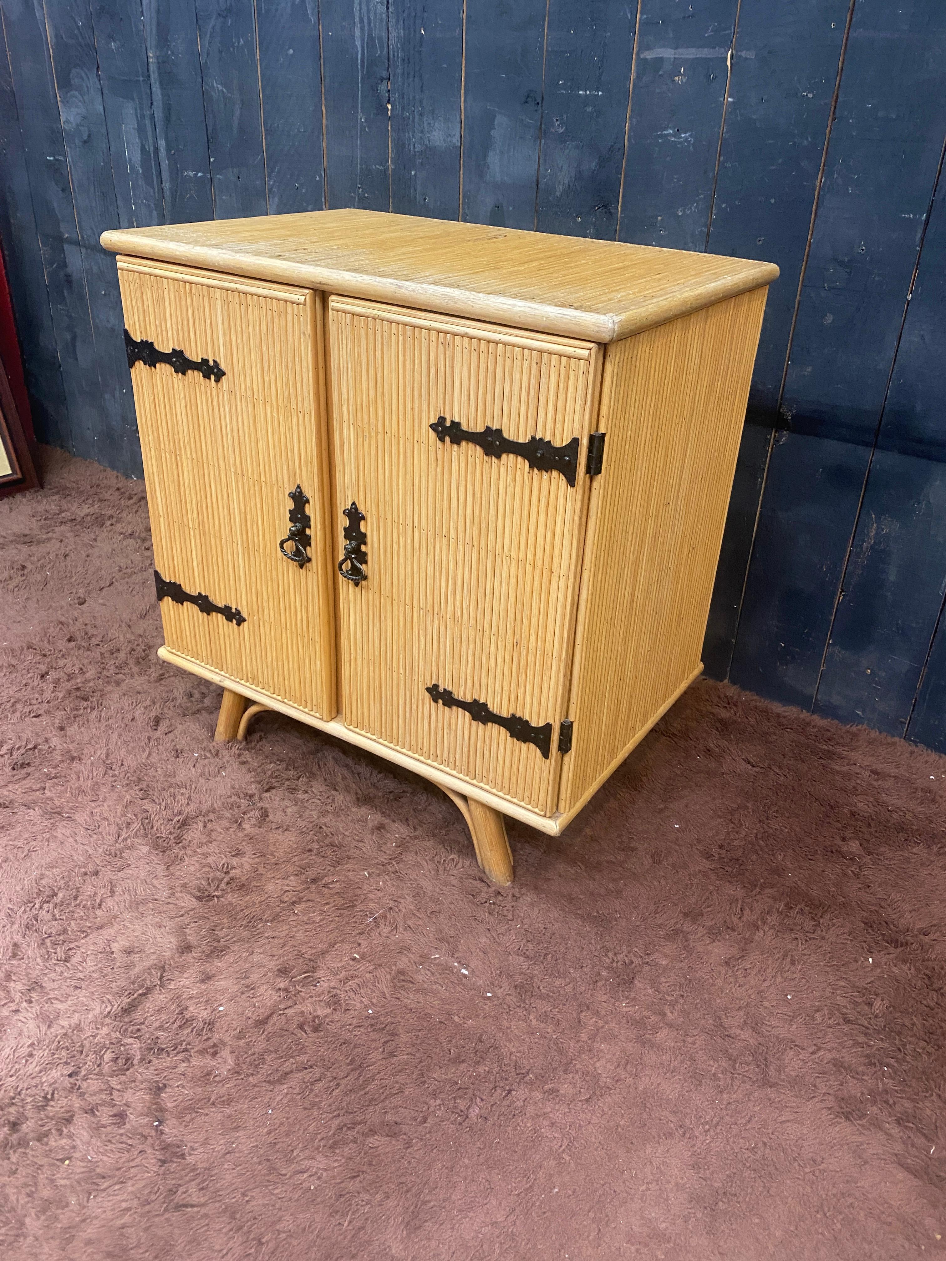 Adrien Audoux And Frida Minet Bamboo Sideboard, Circa 1960/1970 For Sale 2