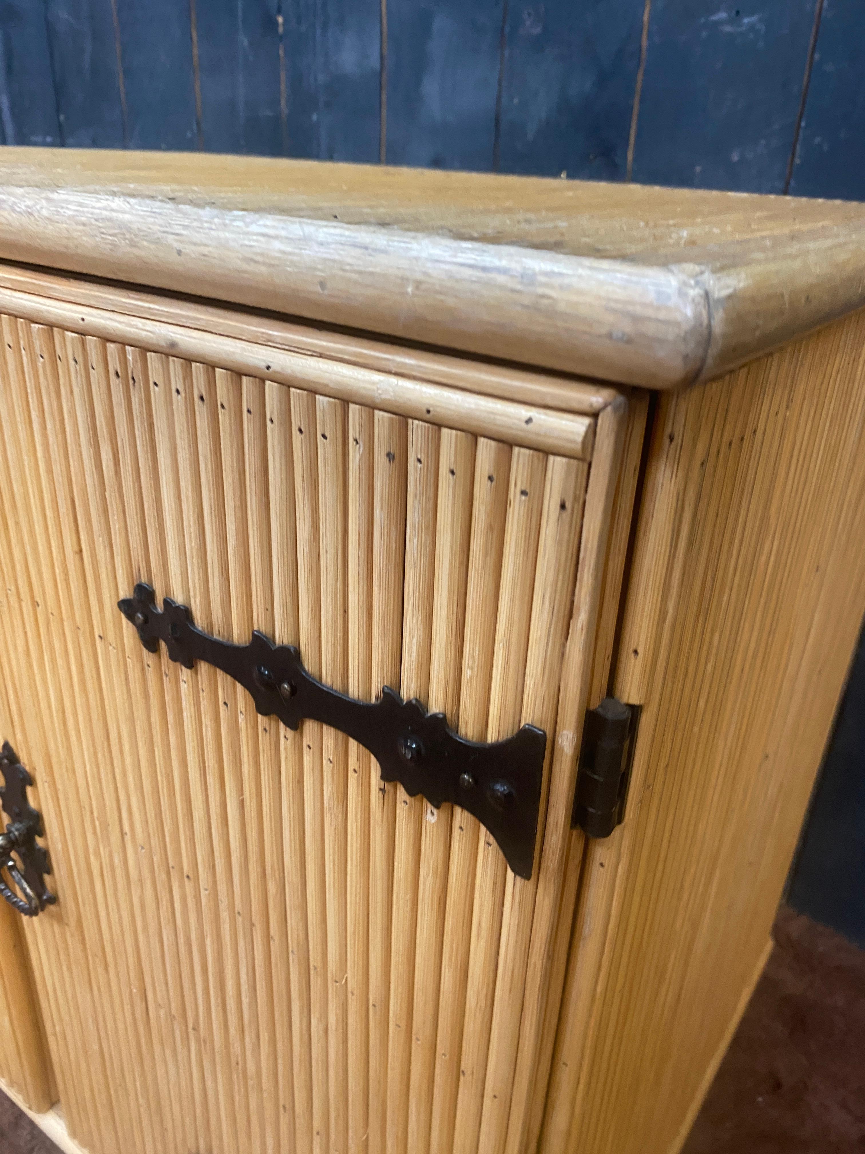 Adrien Audoux And Frida Minet Bamboo Sideboard, Circa 1960/1970 For Sale 3