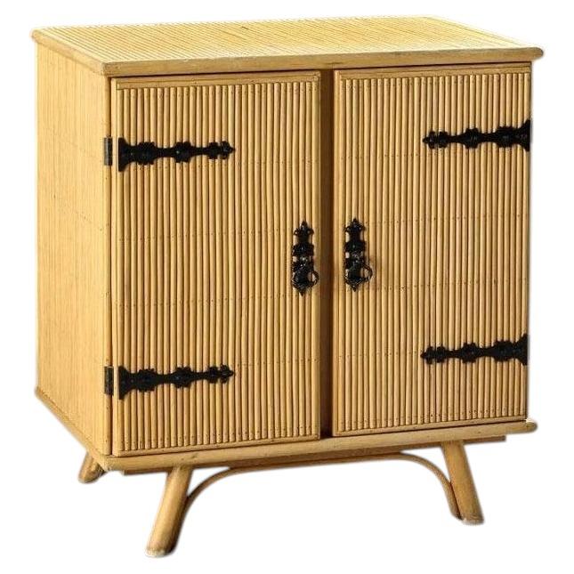 Credenza in bambù di Adrien Audoux e Frida Minet, 1960/1970 circa
