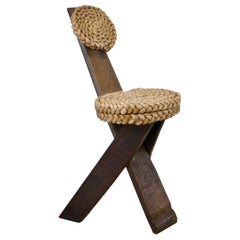 adrien audoux
frida minet Adrien Audoux and Frida Minet Oak and Woven Straw Occasional Chair