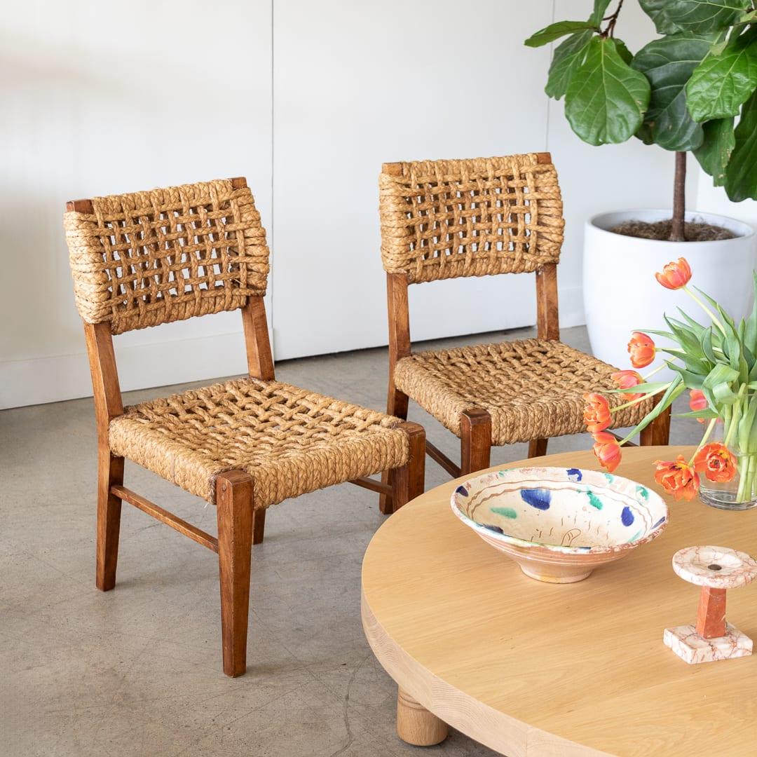 French Adrien Audoux & Frida Minet Chair For Sale