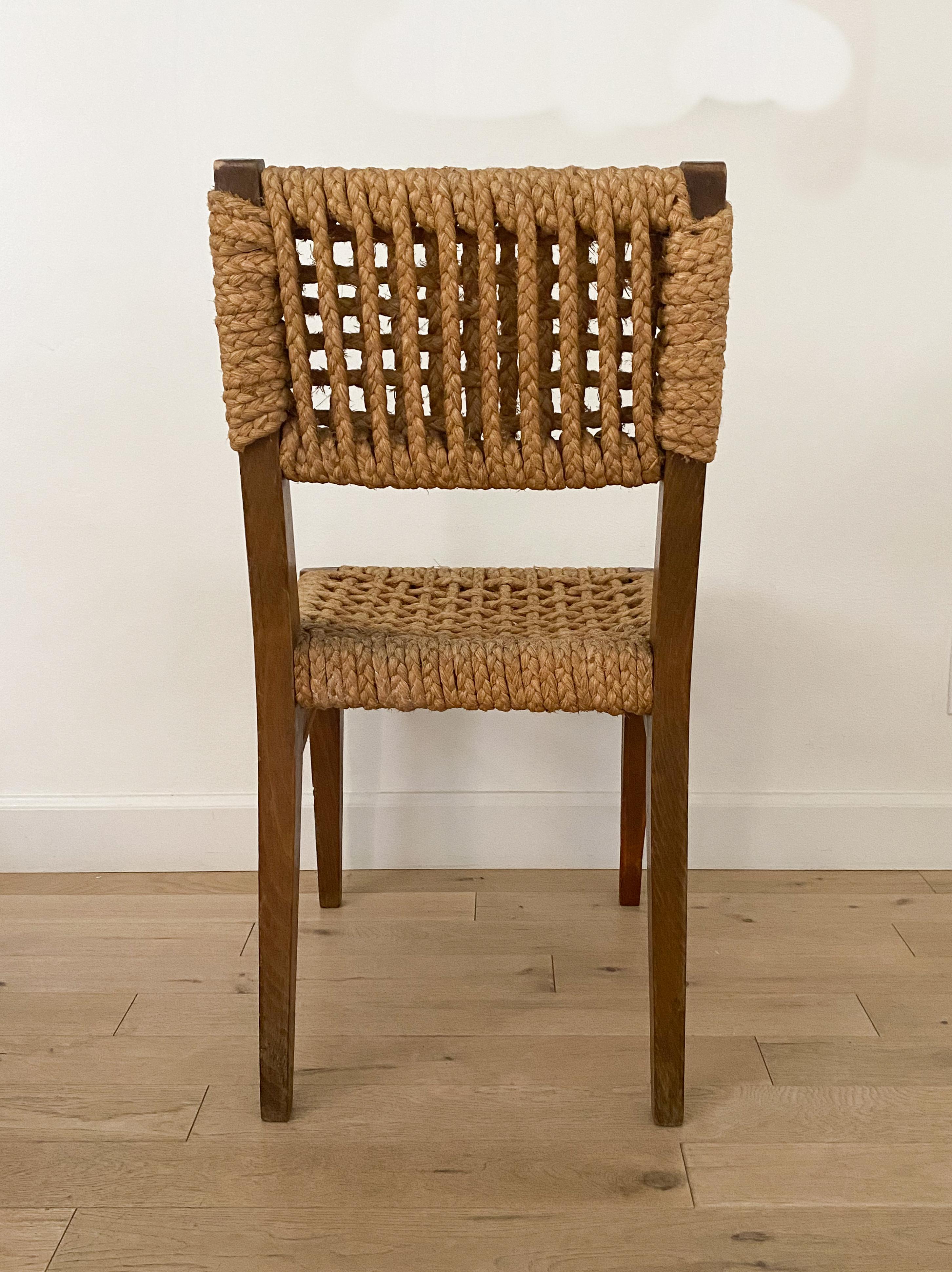 20th Century Adrien Audoux & Frida Minet Chair