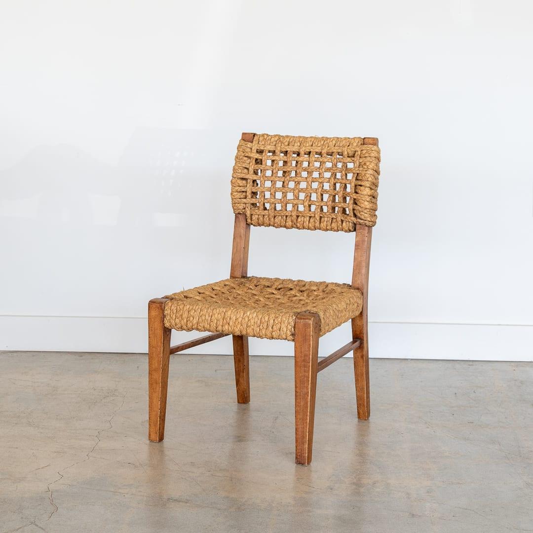 20th Century Adrien Audoux & Frida Minet Chair For Sale