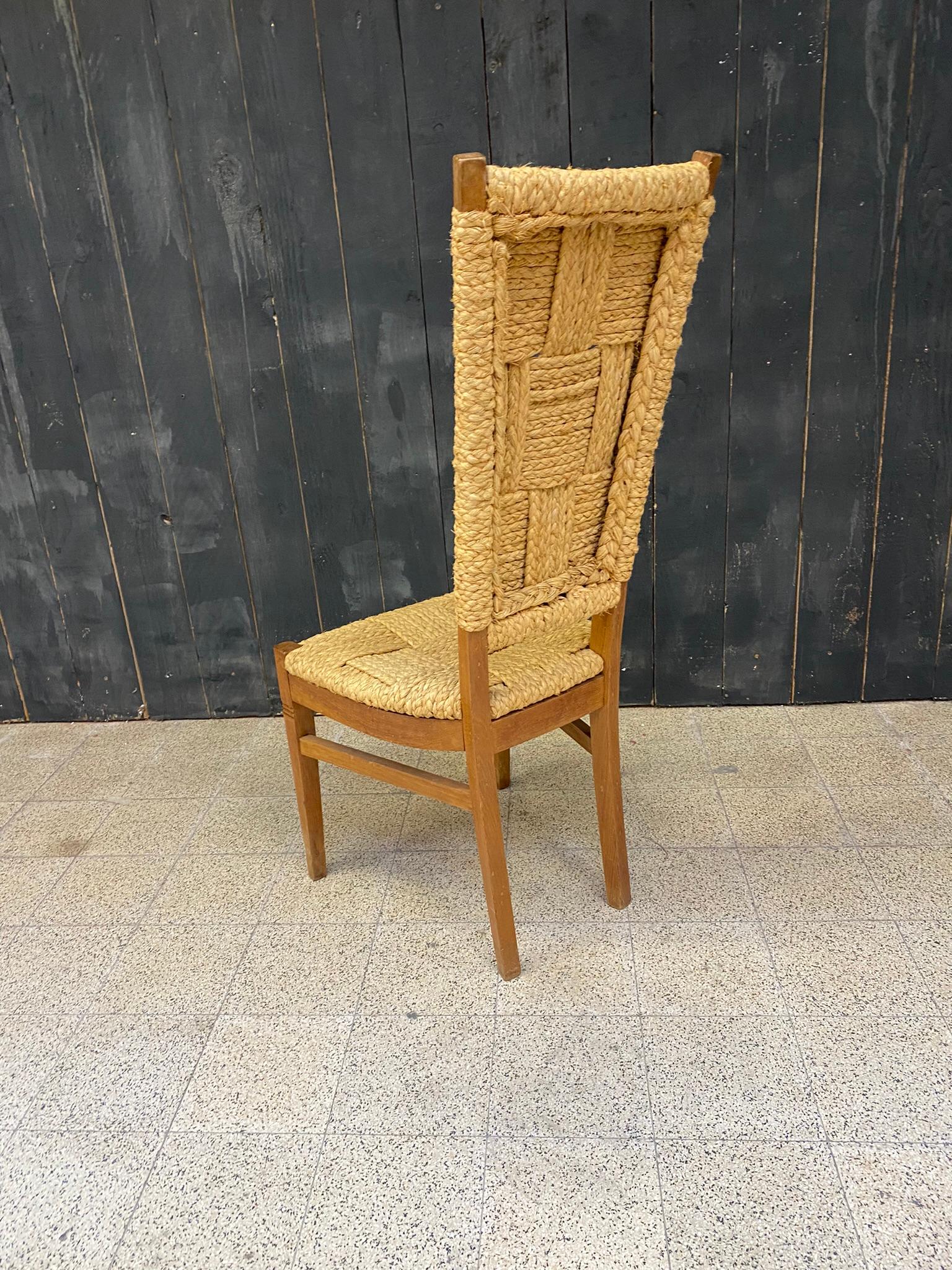 Adrien Audoux & Frida Minet, Chair, France, circa 1950 For Sale 4