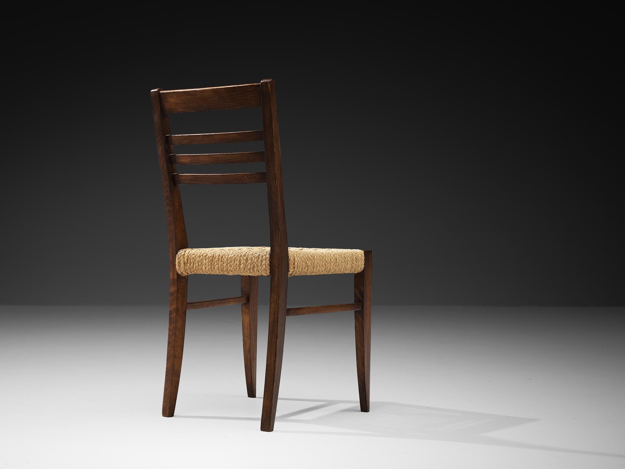 Adrien Audoux & Frida Minet Dining Chair in Braided Hemp In Good Condition For Sale In Waalwijk, NL