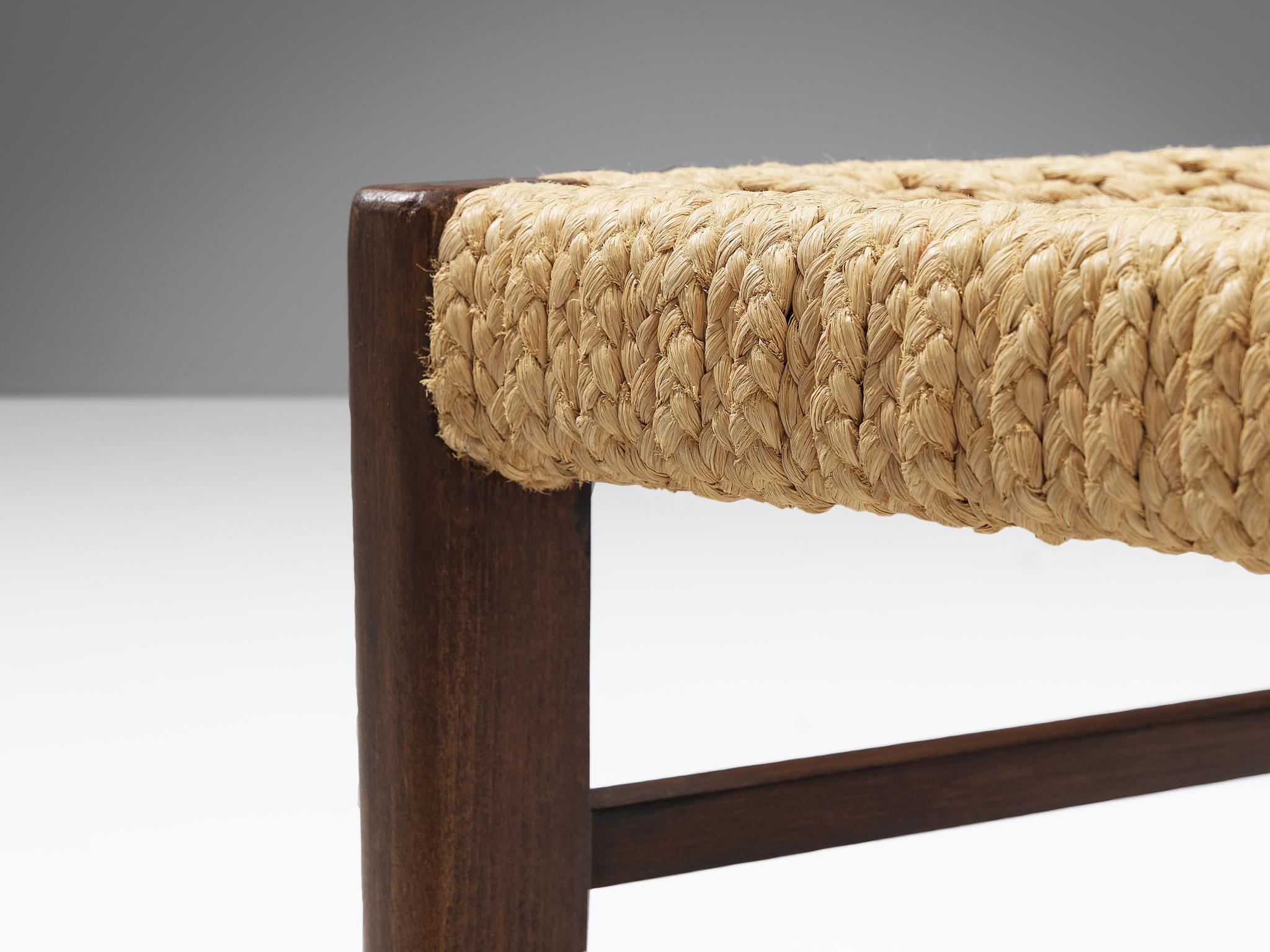 Adrien Audoux & Frida Minet for Vibo Set of Six Dining Chairs in Braided Hemp 2