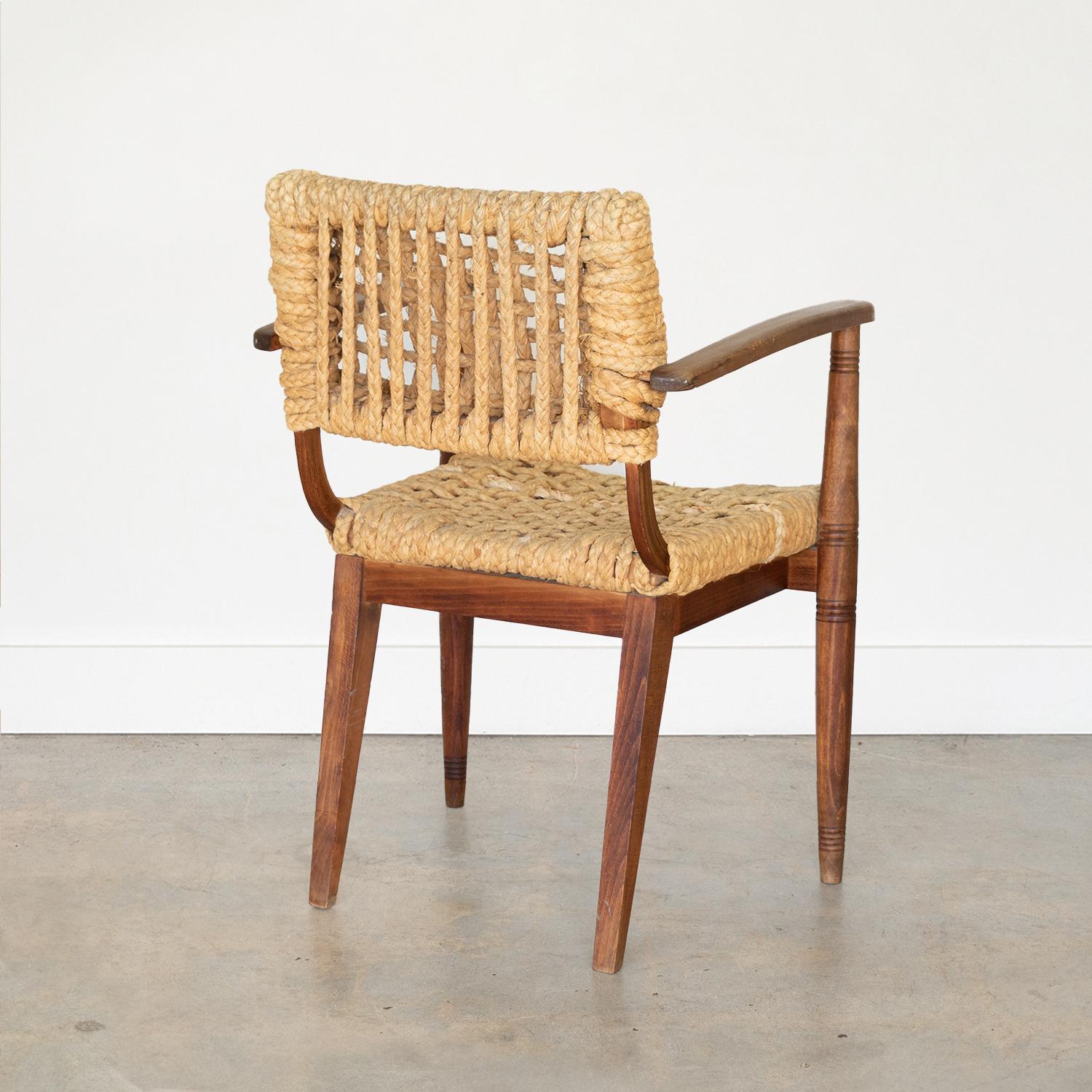 20th Century Adrien Audoux & Frida Minet Lounge Chair