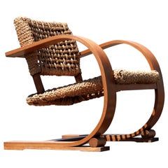 Adrien Audoux & Frida Minet Rope Easy Chair for Vibo, ca. 1940, Paris, France