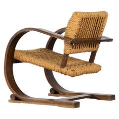Adrien Audoux & Frida Minet Rope Easy Chair for Vibo, ca. 1940, Paris, France