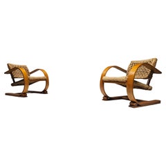 Adrien Audoux & Frida Minet Rope Easy Chairs for Vibo ca. 1940 Paris, France