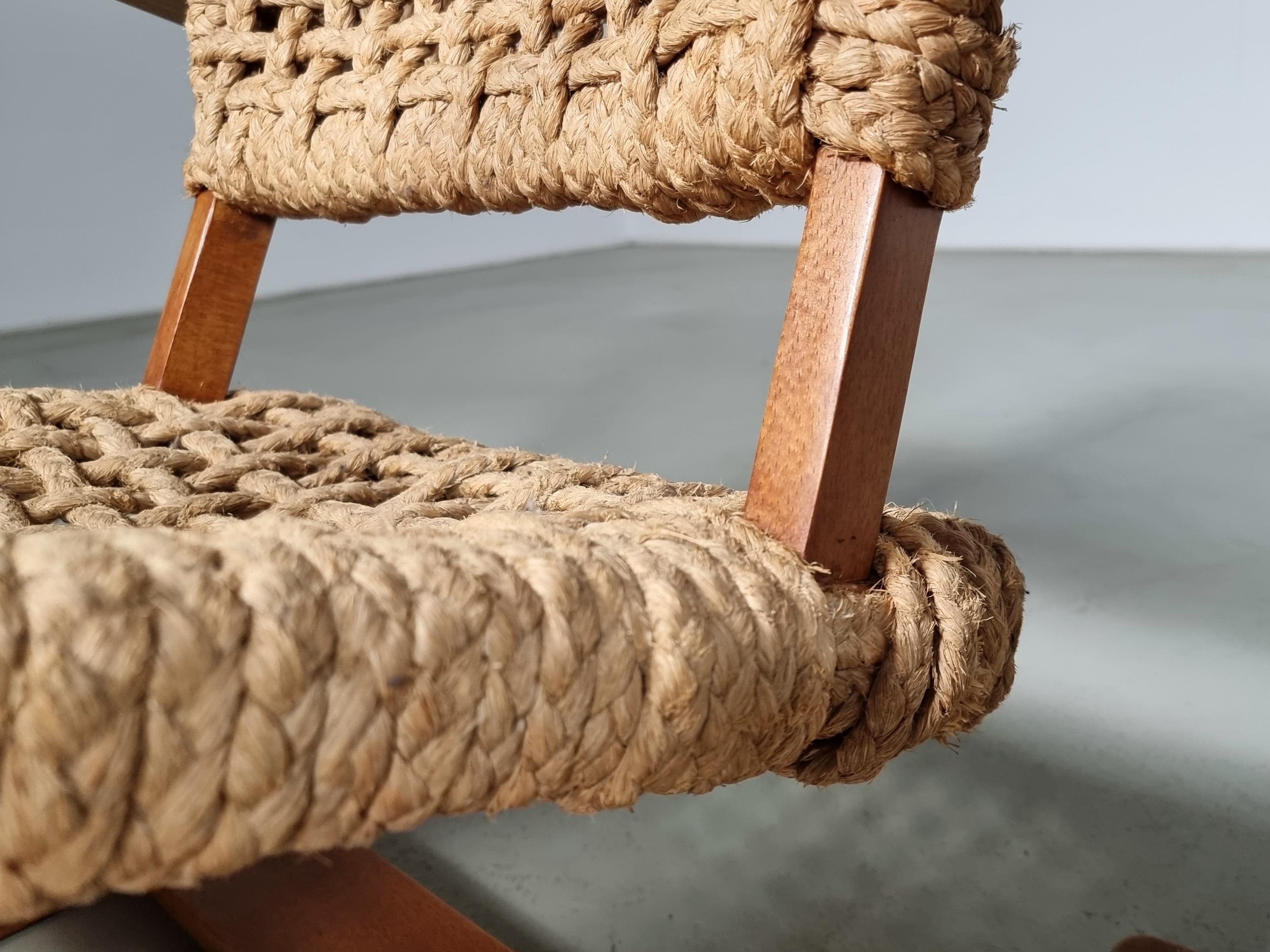 Adrien Audoux & Frida Minet Rope Easy Chairs for Vibo ca. 1940 Paris, France 1