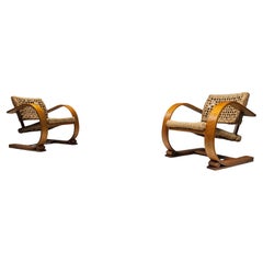 Adrien Audoux & Frida Minet Rope Easy Chairs for Vibo ca. 1940 Paris, France