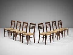 Adrien Audoux & Frida Minet Set of Eight Dining Chairs in Braided Hemp