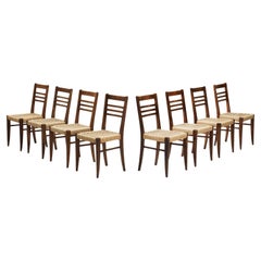 Adrien Audoux & Frida Minet Set of Eight Dining Chairs in Braided Hemp