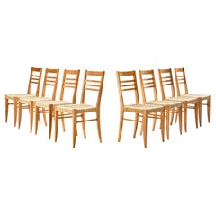 Adrien Audoux & Frida Minet Set of Eight Dining Chairs in Braided Hemp 