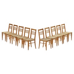 Adrien Audoux & Frida Minet Set of Ten Dining Chairs in Braided Hemp 