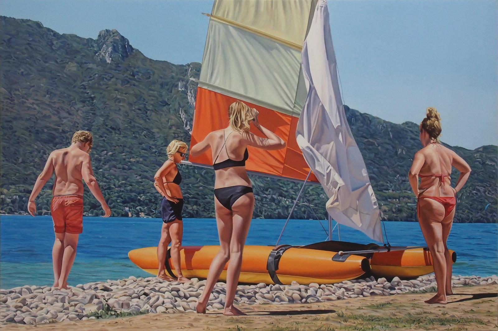 Signed at the back of the painting

Adrien Belgrand is a French artist born in 1982 who lives & works in Paris, France