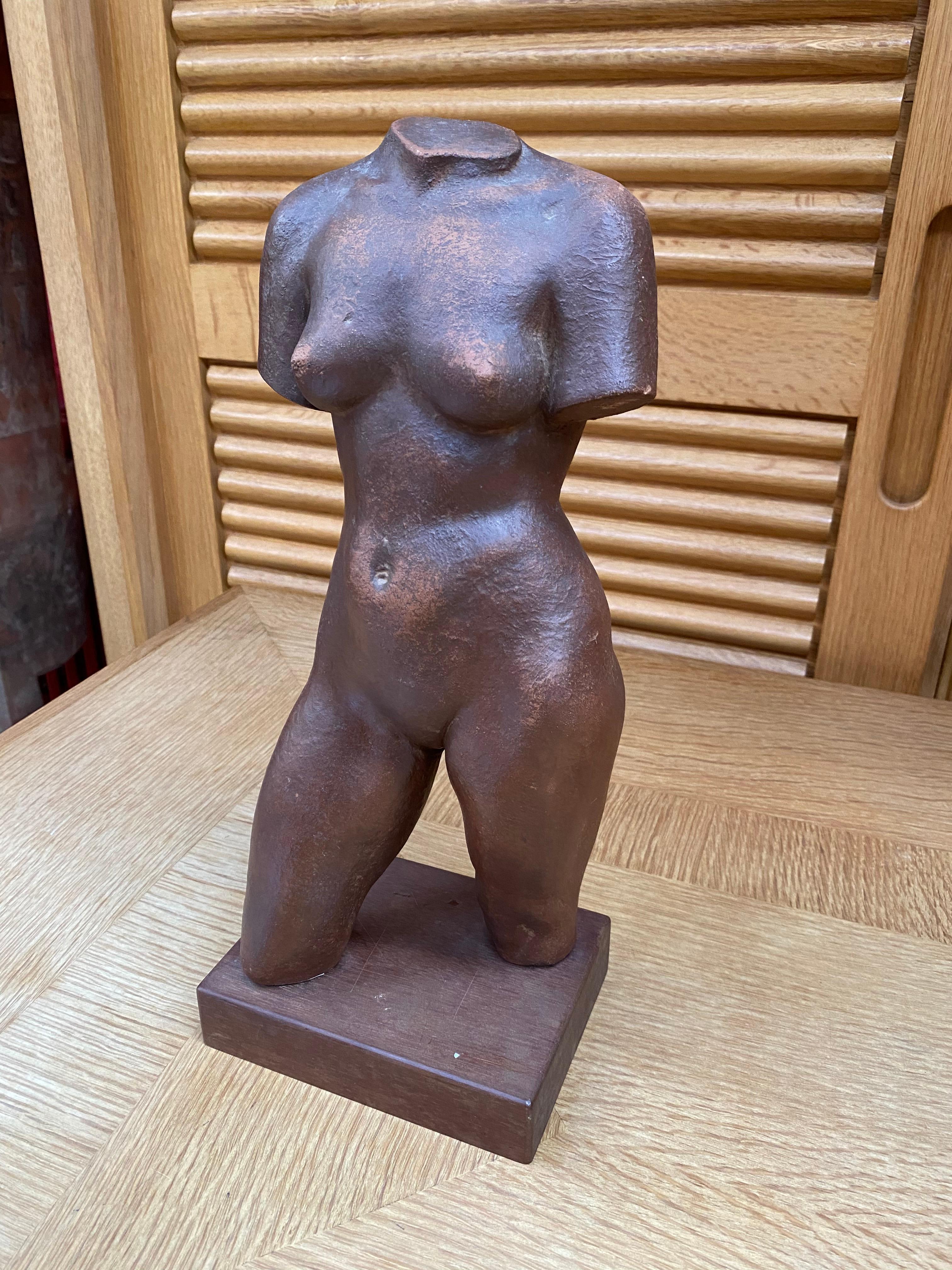 Scultura africanista in terracotta di Adrien Dupagne '1889-1980', 1940-1950 ca. In condizioni buone in vendita a Saint-Ouen, FR