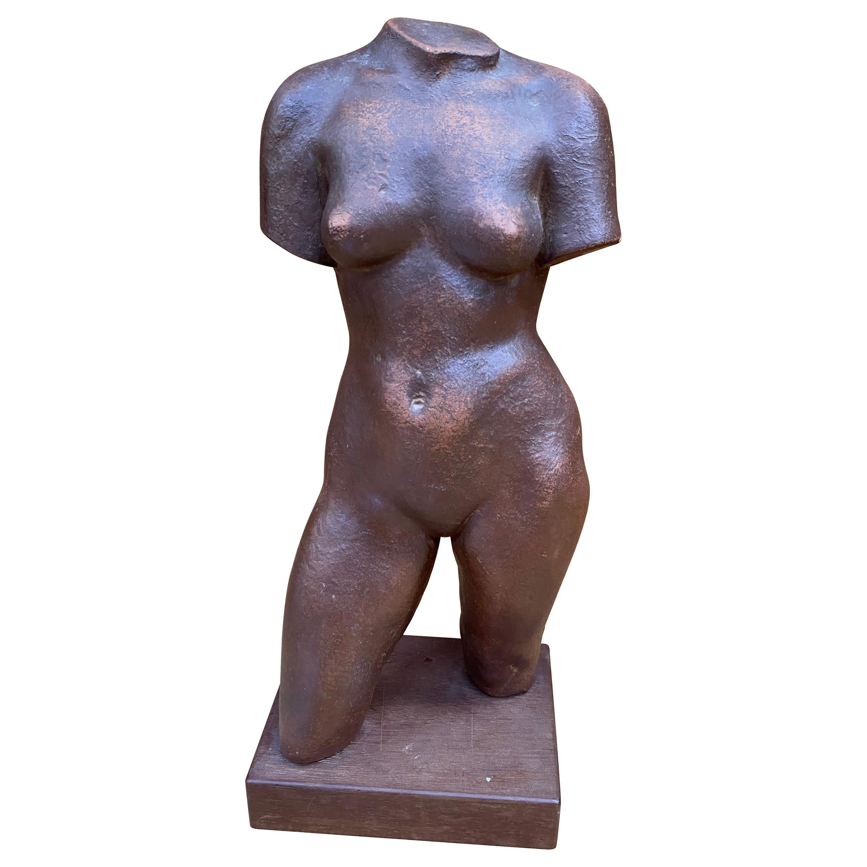 Adrien Dupagne '1889-1980' Africanist Sculpture in Terracotta, circa 1940-1950