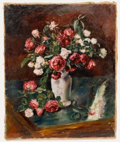 Adrien Dupagne (1889-1980) - Mid 20th Century Oil, Bouquet de Roses