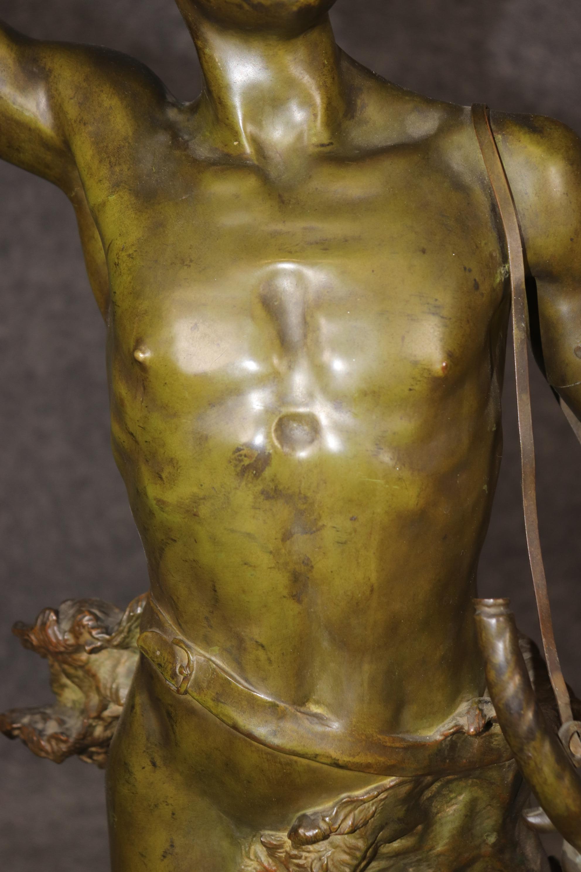Adrien Étienne Gaudez Scultura figurativa in bronzo 