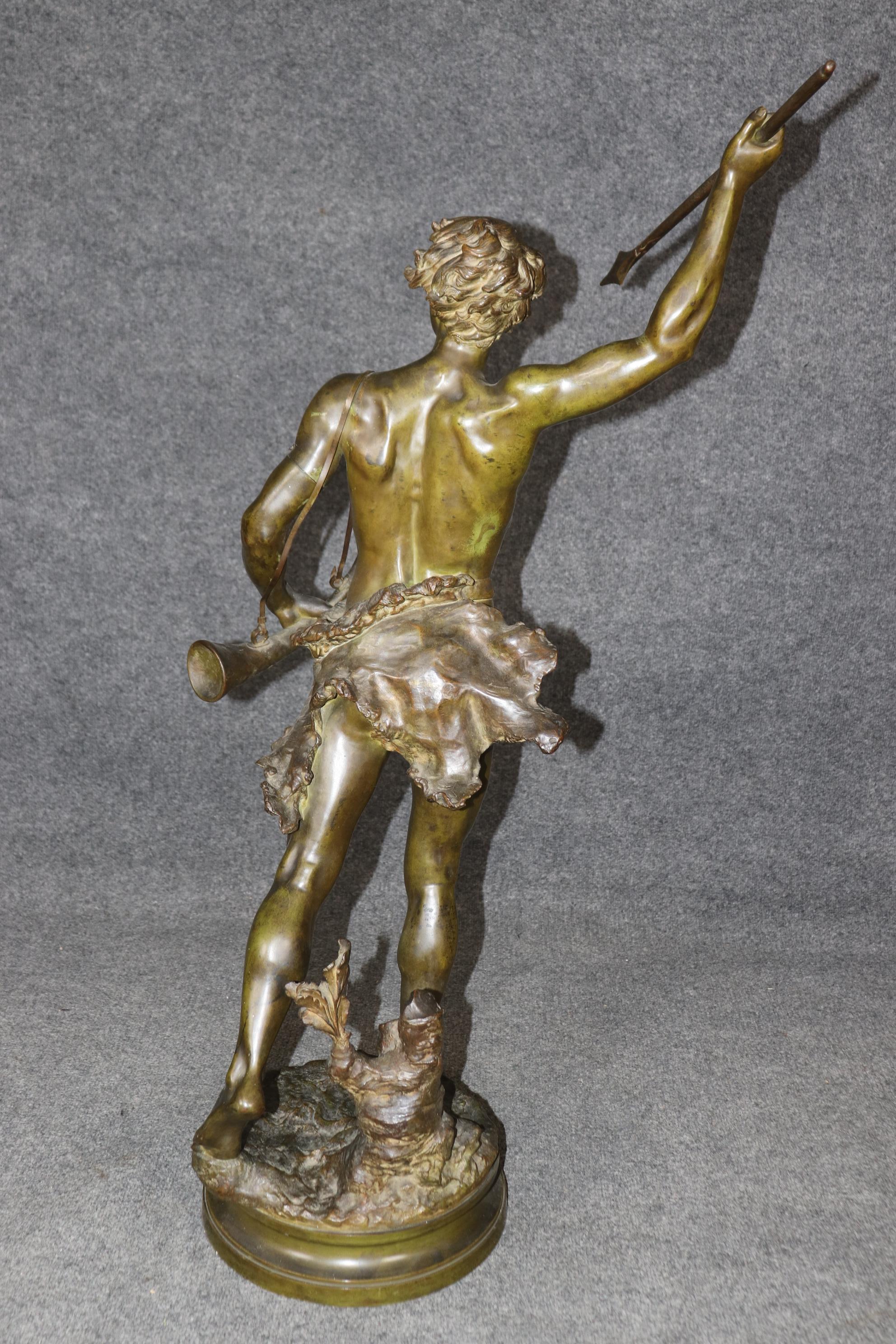 Francese Adrien Étienne Gaudez Scultura figurativa in bronzo 