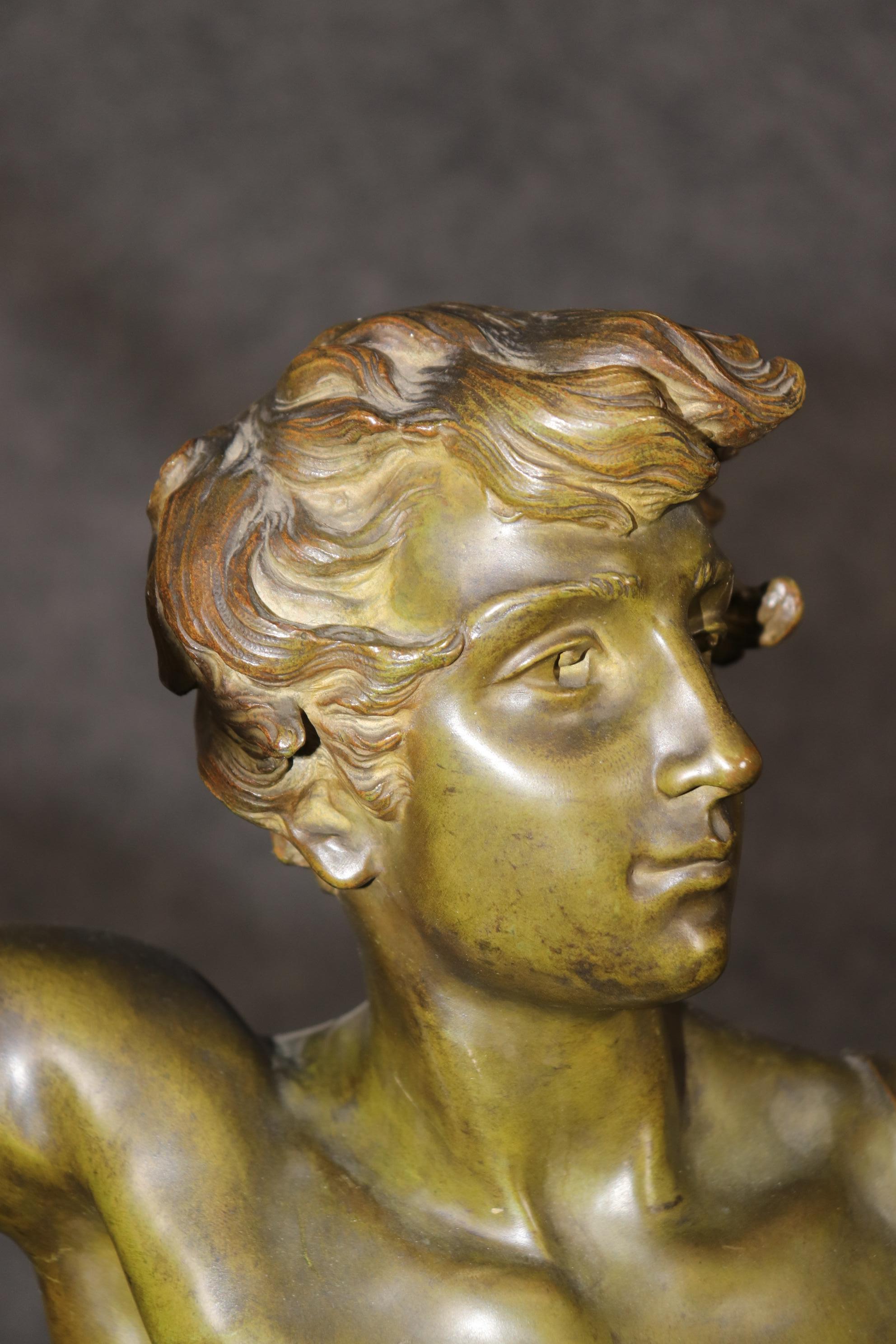 Adrien Étienne Gaudez Scultura figurativa in bronzo 