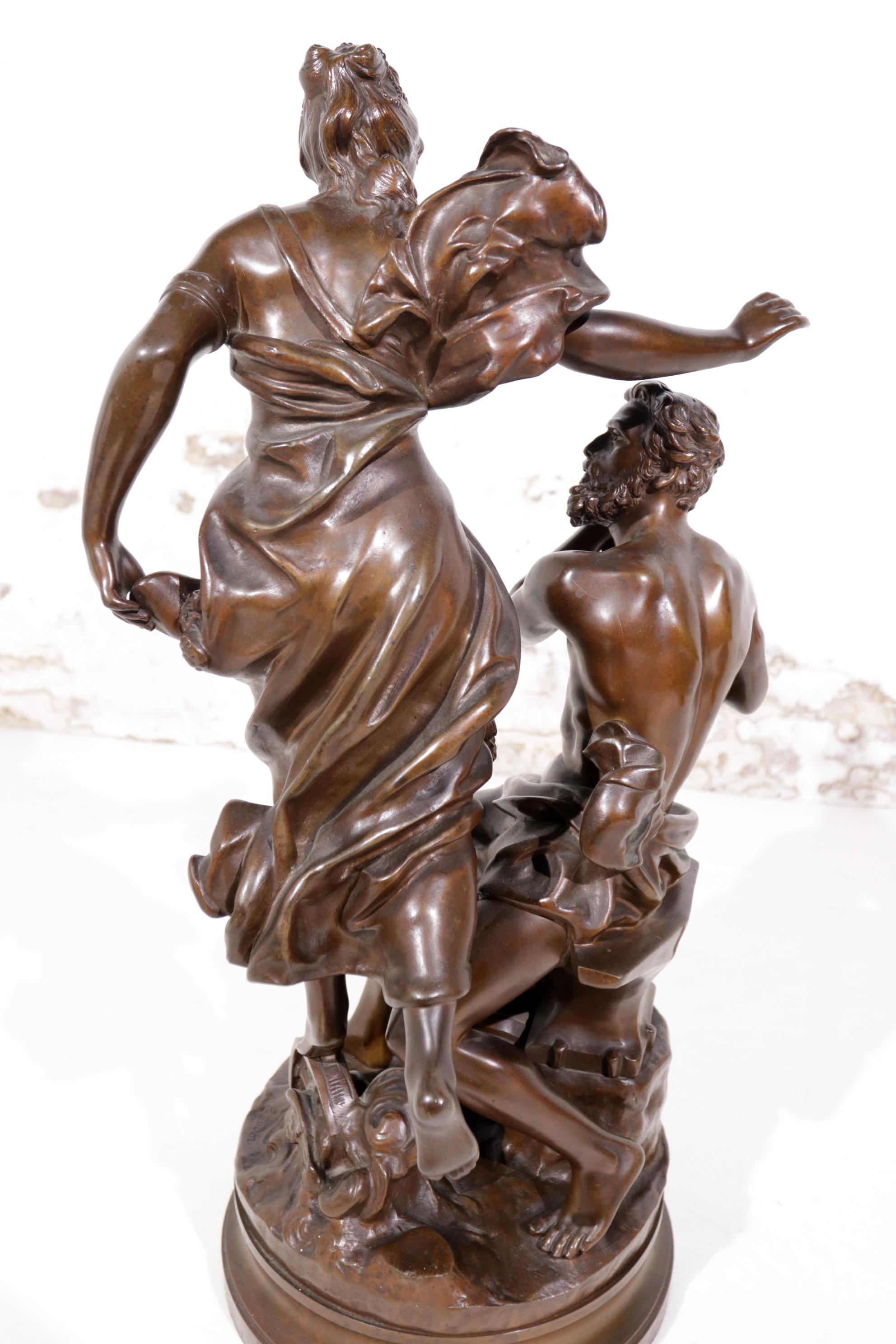 Adrien-Etienne Gaudez, French, 1845-1902 Bronze La Fortune Récomponse Le Travail For Sale 5