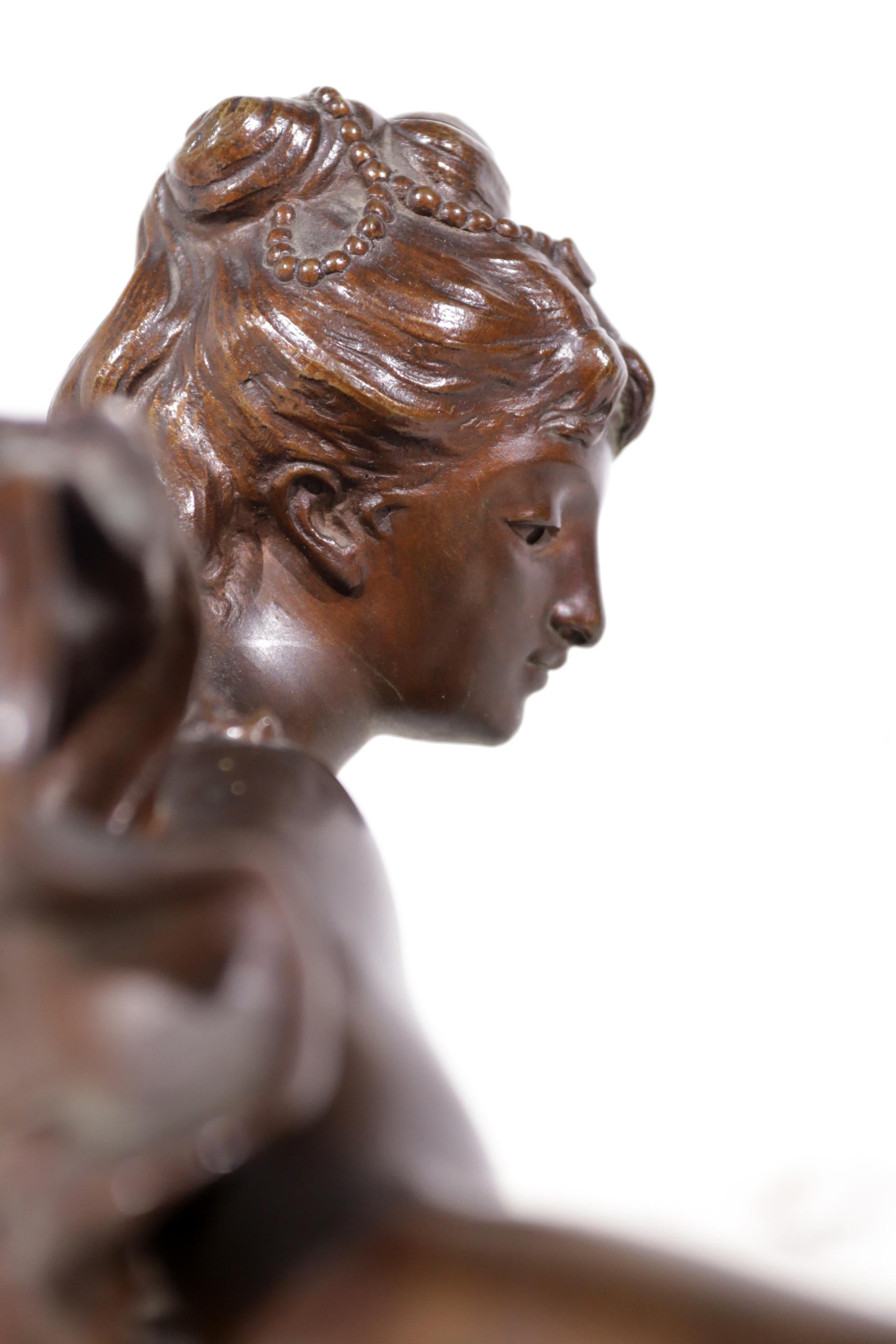 Adrien-Etienne Gaudez, French, 1845-1902 Bronze La Fortune Récomponse Le Travail For Sale 8