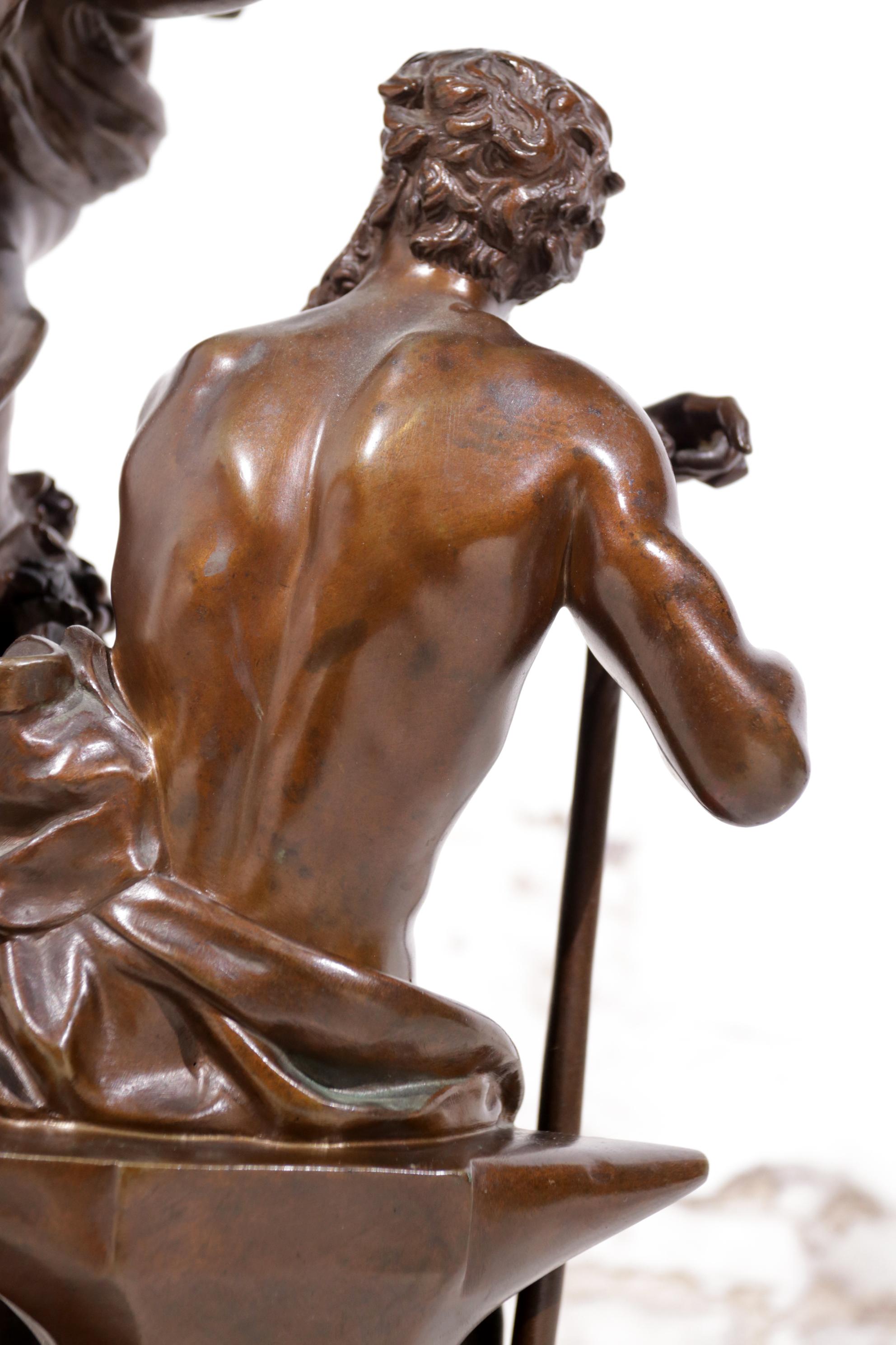 Adrien-Etienne Gaudez, French, 1845-1902 Bronze La Fortune Récomponse Le Travail For Sale 9