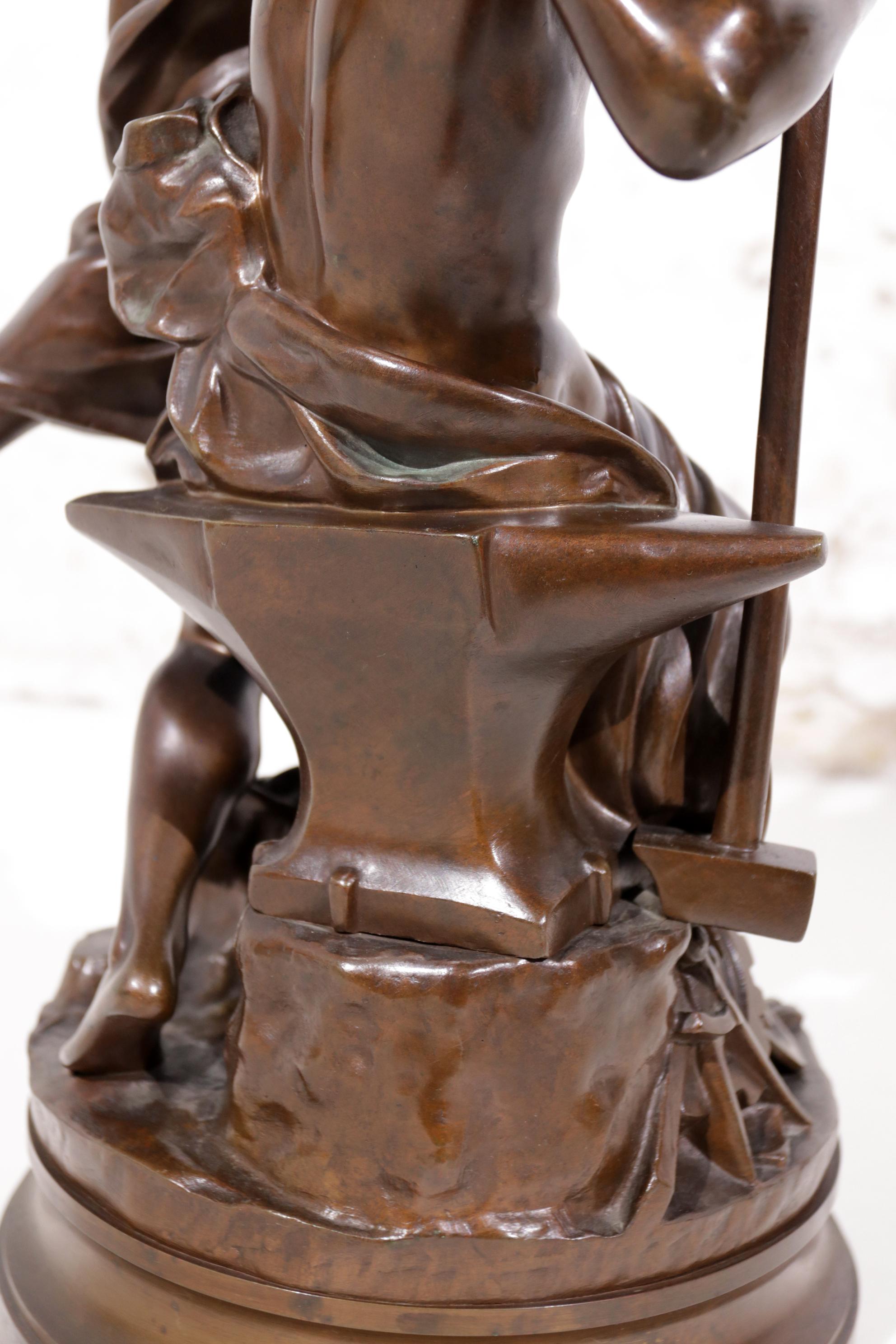 Adrien-Etienne Gaudez, French, 1845-1902 Bronze La Fortune Récomponse Le Travail For Sale 10