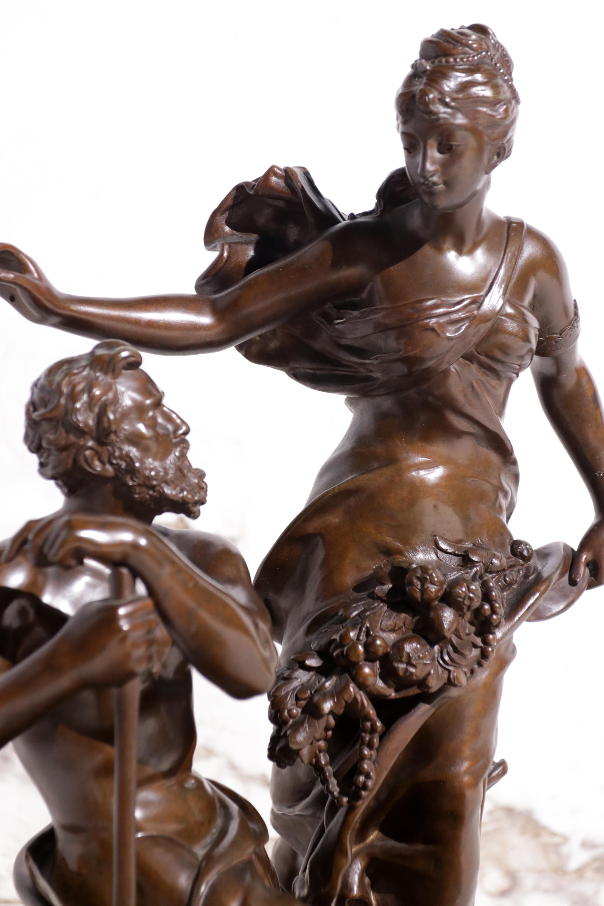 Adrien-Etienne Gaudez, French, 1845-1902 Bronze La Fortune Récomponse Le Travail For Sale 14