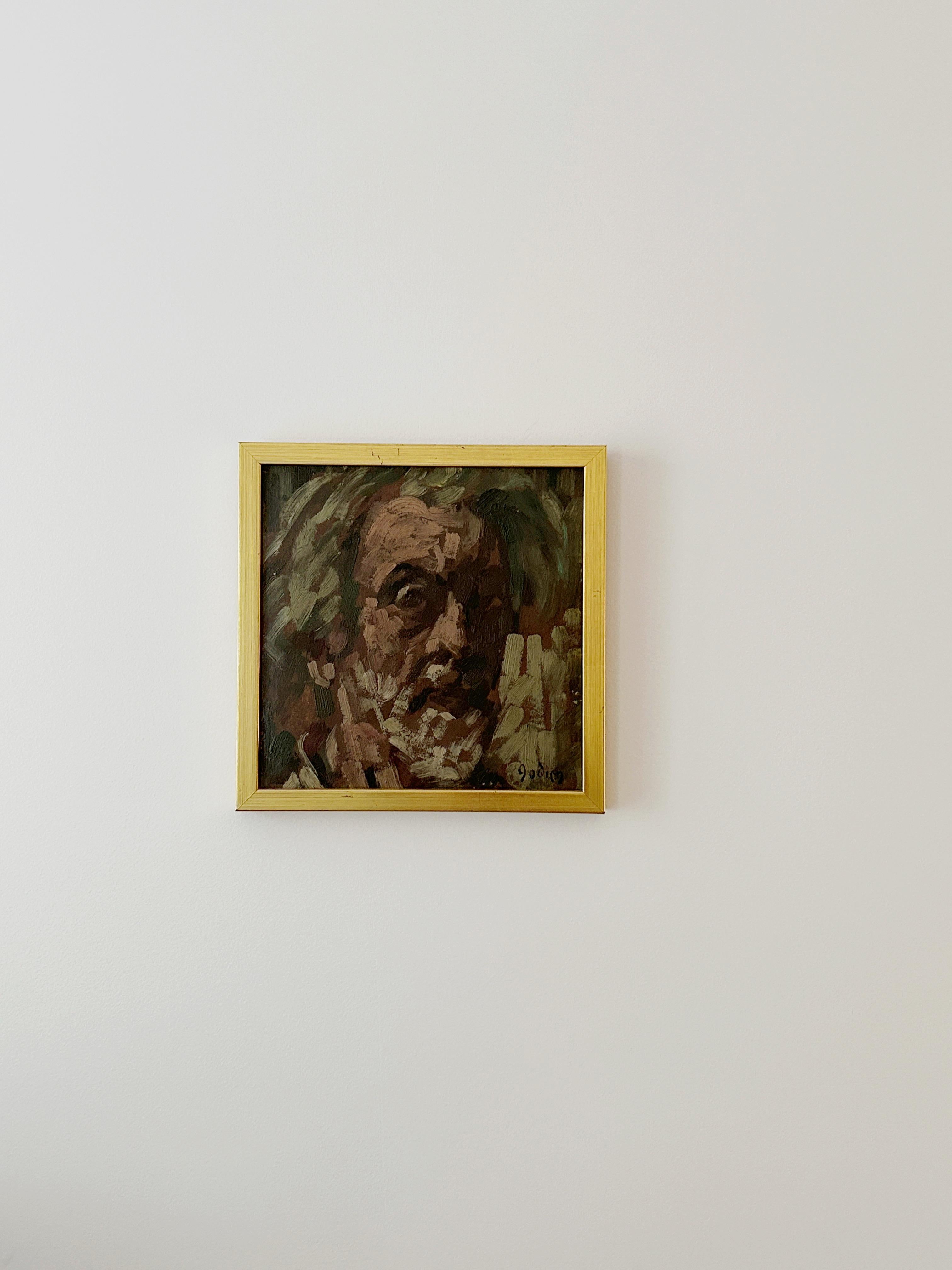Adrien Godien, Selfportrait, oil on canvas For Sale 1