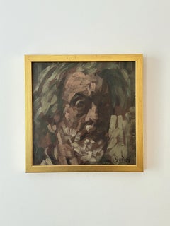 Adrien Godien, Selfportrait, oil on canvas