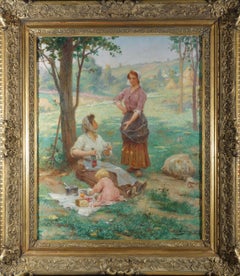 Luncheon on the Grass, French artist, signed and dated by Tanoux