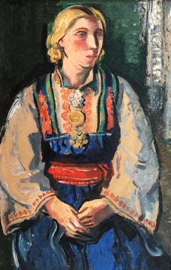 Young woman in Swiss costume