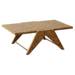 Table basse "Adrien" en broussin de mappa de Christiane Lemieux