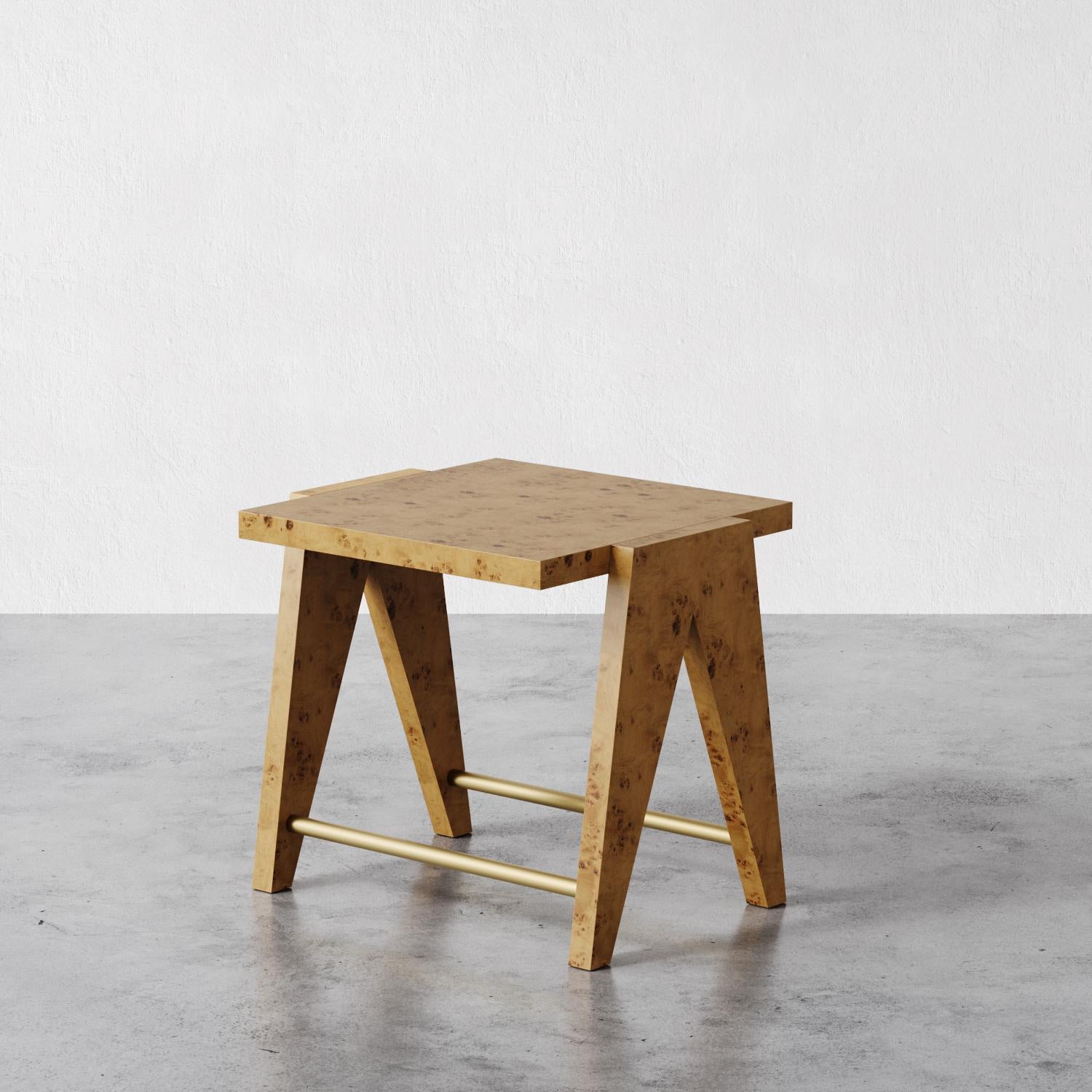 „Adrien“ Mappa Burl-Beistelltisch von Christiane Lemieux (Wurzelholz) im Angebot